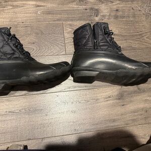 Sperry Black Quilted Winter Boots